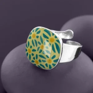 Anillo Cactus Couleur Argent Vert Taratata*Taratata Bijoux New