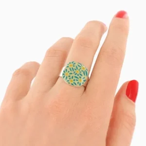 Anillo Cactus Couleur Argent Vert Taratata*Taratata Bijoux New