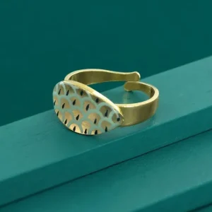 Anillo Couleur Dore Vert Taratata*Taratata Bijoux Fashion
