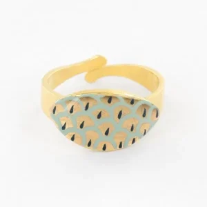 Anillo Couleur Dore Vert Taratata*Taratata Bijoux Fashion
