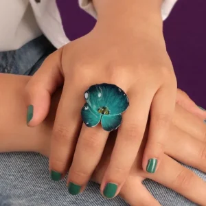 Anillo Flor Azul Bloom Taratata*Taratata Bijoux New