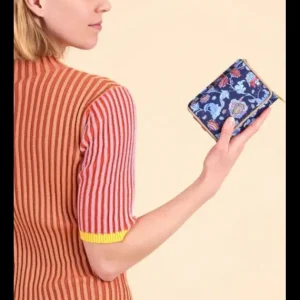 Billetera Zina Floral Azul Oscuro*Oilily Hot