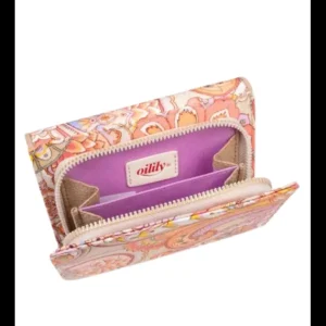 Billetera Zina Floral Naranja Camel*Oilily New