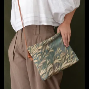 Bolso de Autor Tela Reciclada Espigas*Diseño de Autor Clearance