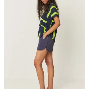 Camisa Azul Rayas Verde Fluor Uma Rayas*SKFK New