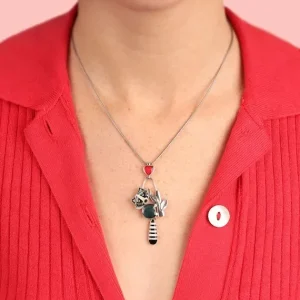 Colgante Corto Mapache Raton Lover Couleur Argent Bleu Taratata*Taratata Bijoux Best