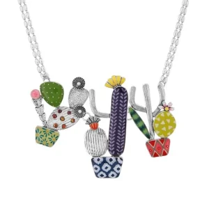 Collar Gargantilla Cactus Couleur Argent Multi Taratata*Taratata Bijoux New