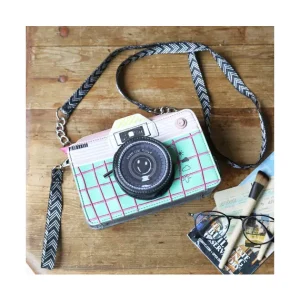 Bolso Mini Cámara de Fotos Verde/Rosa*Disaster Designs Hot
