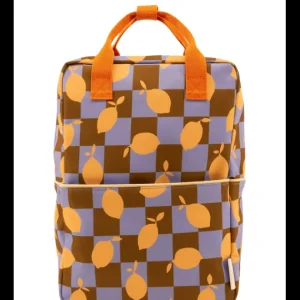 Mochila Grande Limón y Cuadrados*Sticky Lemon Clearance