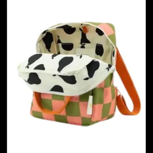 Mochila Pequeña Cuadros Rosa y Verde*Sticky Lemon Best