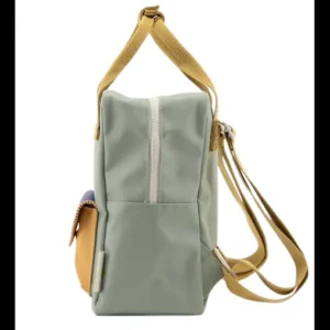 Mochila Pequeña Impermeable Azul Bolsillo Amarillo*Sticky Lemon Outlet
