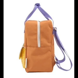 Mochila Pequeña Marrón Bolsillo Cuadros*Sticky Lemon Best