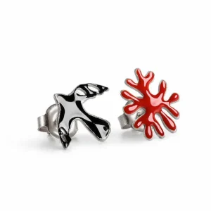 Pendiente Frida Asimétrico Plata*Maka Dama Clearance