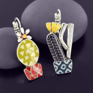 Pendientes Cactus Couleur Argent Multi Taratata*Taratata Bijoux Sale