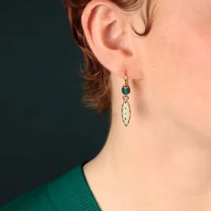 Pendientes Couleur Dore Vert Fuchsia Taratata*Taratata Bijoux Clearance