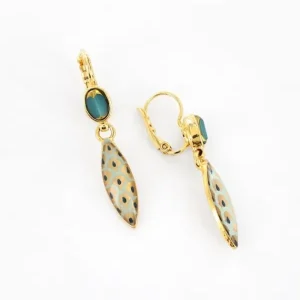Pendientes Couleur Dore Vert Fuchsia Taratata*Taratata Bijoux Clearance