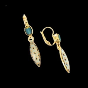 Pendientes Couleur Dore Vert Fuchsia Taratata*Taratata Bijoux Clearance