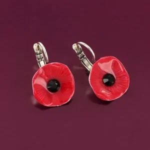 Pendientes Flor Roja Mambo Couleur Argent Rose Taratata*Taratata Bijoux Sale