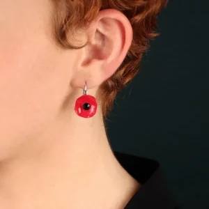 Pendientes Flor Roja Mambo Couleur Argent Rose Taratata*Taratata Bijoux Sale