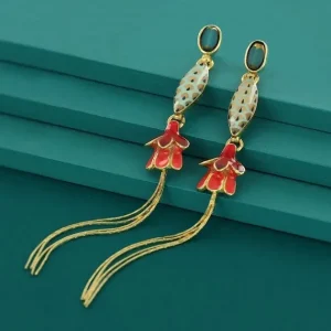 Pendientes Largos Fuchsia Couleur Dore Multi Taratata*Taratata Bijoux New