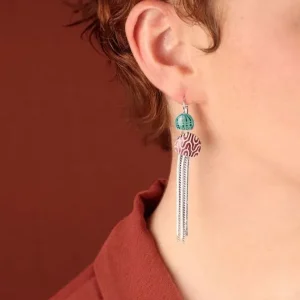 Pendientes Largos Medusas Abysses Couleur Argent Multi Taratata*Taratata Bijoux Sale
