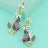 Pendientes Largos Palomas Le Facteur Couleur Argent Multi Taratata*Taratata Bijoux Discount