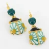 Pendientes Mariquitinas Azul Cox Couleur Dore Vert Taratata*Taratata Bijoux Discount