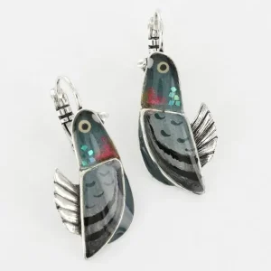 Pendientes Palomas Le Facteur Couleur Argent Gris Taratata*Taratata Bijoux Sale