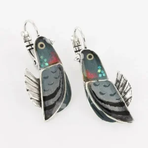 Pendientes Palomas Le Facteur Couleur Argent Gris Taratata*Taratata Bijoux Sale