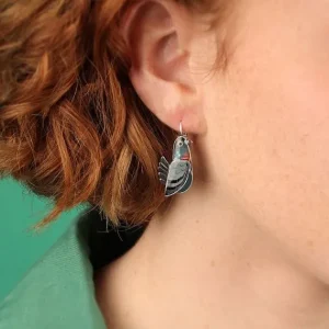 Pendientes Palomas Le Facteur Couleur Argent Gris Taratata*Taratata Bijoux Sale