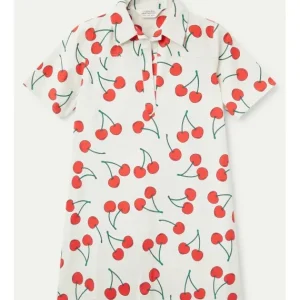 Vestido Corto Cuello Camisa Estampado Cerezas*Compañía Fantástica Outlet
