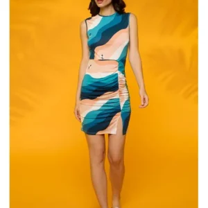 Vestido Corto Elástico Estampado Playa Santa Mónica*Minueto Outlet