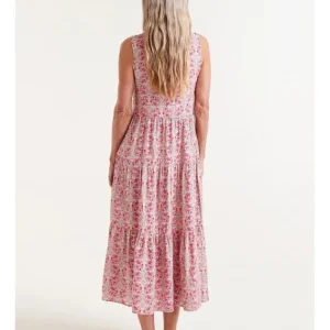 Vestido Midi Tirantes Estampado Florecitas*Compañía Fantástica Clearance